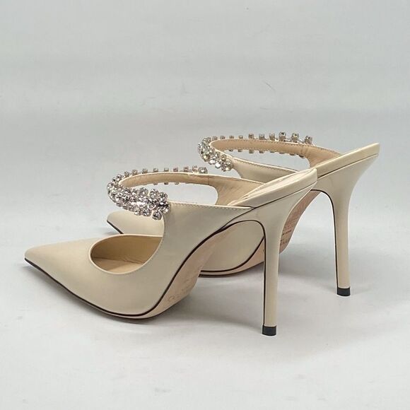 Jimmy Choo Bing 100MM Embellished Patent Leather Mules size 37 - Picture 10 of 15